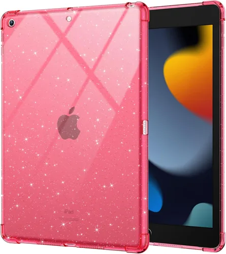 Miniatura 11 de BLOSOMEET Funda transparente para iPad de 9ª/8ª/7ª generación 2021/2020/2019 de 10.2 pulgadas con protector de pantalla de vidrio templado y soporte