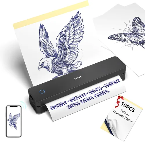 HPRT Impresora portátil inalámbrica conexión Bluetooth MT660 soporte móvil sin tinta térmica 8.5 x 11 pulgadas carta de Estados Unidos y plantilla