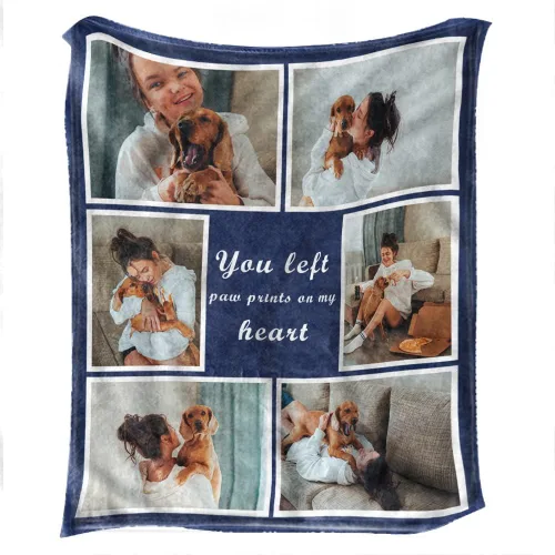 Miniatura 11 de ShineSand Regalos de pérdida de perro, manta personalizada para perro con foto y nombre, manta para mascotas para perro, cachorro, gato, regalo