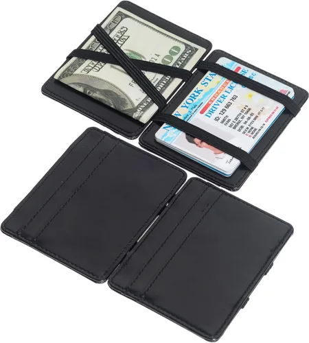 Miniatura 4 de CKLT Men's Fashion Magic Money Clip Leather Minimalistic Slim Wallet