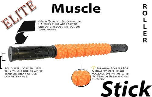 Miniatura 2 de The Muscle Stick Rodillo duro para masaje de elite, No Model, Anaranjado, 1