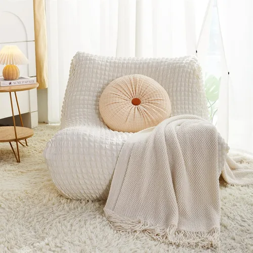 Miniatura 9 de TOPCHANCES Funda para silla Fireside, funda elástica para tumbona sin brazos, para sofá y muebles, protector de puf con parte inferior elástica