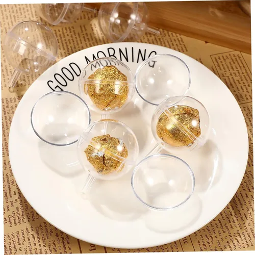 Miniatura 9 de EXCEART Taza de ramo de chocolate de plástico transparente 25 unids titulares de caja de chocolate transparente envoltorios redondos de dulces cajas