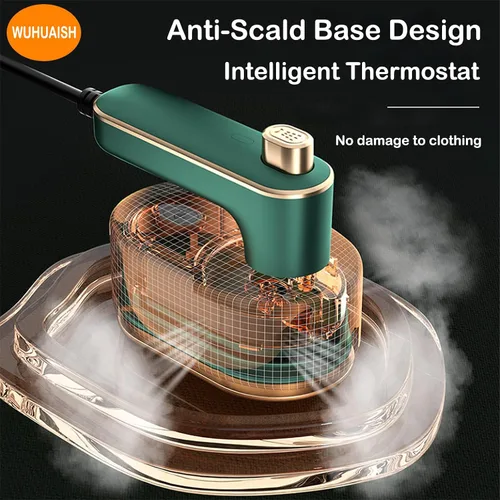 Miniatura 5 de Plancha de vapor portátil de viaje, mango plegable de 180°, calentamiento rápido de 3 minutos, soporte anti-calor, adecuado para la mayoría de telas