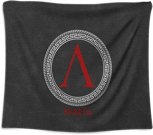 Tapiz con emblema de la ciudad griega antigua, bandera de Polis griega, póster para colgar en la pared, 39.4 x 49.2 in, decoración de pared