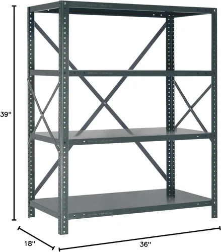 Miniatura 462 de Quantum QSBU-245BK Heavy Duty Shelving Unit with (7) Shelves and (24) QUS245 Black Bins for Garage Warehouse Storage Distribution 400 lb Load