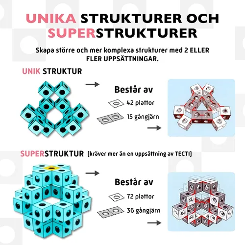 Miniatura 6 de TECTI Sistema de construcción cinética – Cubos con movimientos sísmicos – Consta de cubos interconectados tridimensionales – Construye más de 50