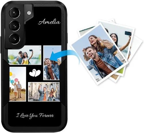 Miniatura 39 de Funda protectora personalizada para Samsung Galaxy S22 Ultra 5G (versión 2022), funda protectora de doble capa resistente con múltiples fotos, a