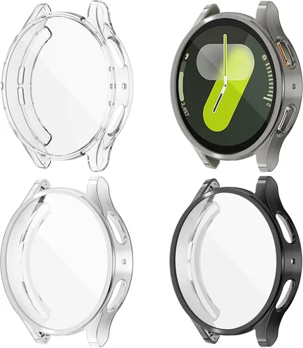 Miniatura 21 de (Paquete de 4) Funda Protectora de Pantalla Compatible para Samsung Galaxy Watch 6 de 40 mm (Versión 2023) Funda de Silicona Protectora Completa