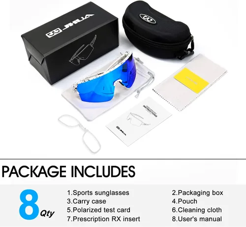 Miniatura 7 de AVV Gafas de sol polarizadas para ciclismo, deportivas, con protección UV400, para pesca, conducción, correr, béisbol, para hombres y mujeres Marcos