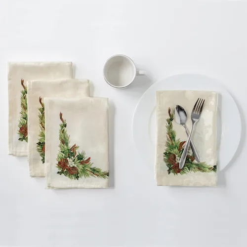 Miniatura 2 de Benson Mills mantel con diseño de moños navideños, 55% algodón, 45% poliéster