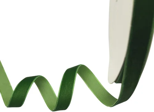 Miniatura 40 de Chenkou Craft Lotes de cinta de terciopelo verde de 25 yardas/rollo de 1 1/2 pulgadas a granel de Navidad (verde, 1 1/2 pulgadas)