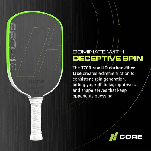 Miniatura 6 de CORE Pickleball - Paletas de pickleball de fibra de carbono - Aprobadas por USAPA - Modelos PRO y de entrada - Empuñadura de confort acolchada