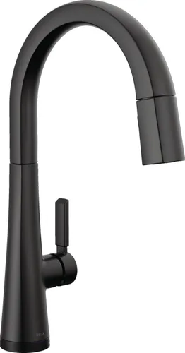 Miniatura 19 de Delta Grifo Monrovia Dorado para cocina, grifos de cocina con rociador desplegable, grifo de fregadero de cocina, grifo dorado para fregadero