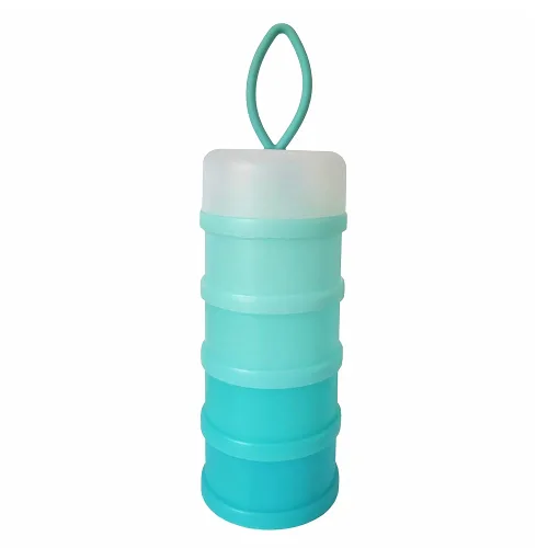 Contenedor de almacenamiento de aperitivos de 4 piezas, sin derrames, portátil y apilable, contenedor de viaje para proteínas en polvo, fórmula