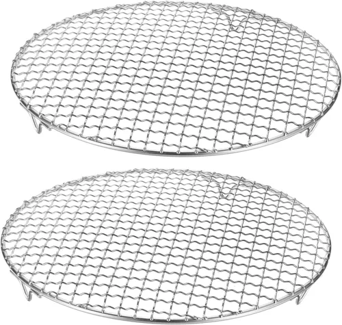 Miniatura 6 de HARFINGTON Rejilla Redonda de Cocina de 6.5 Pulgadas de Acero Inoxidable 201 con Alambre Cruzado para Barbacoa, Parrilla, Cocina, Horneado, Ahumado