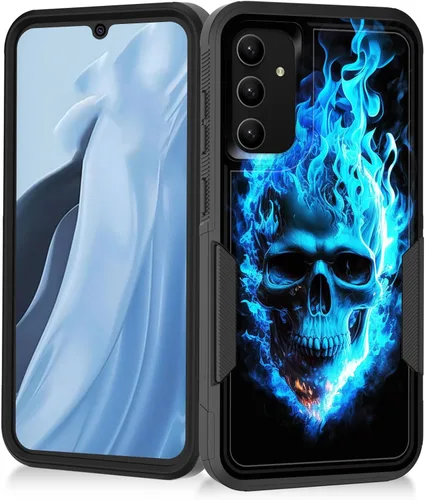Miniatura 146 de Funda para Galaxy A14 5G, resistente de doble capa híbrida de policarbonato duro, goma suave, a prueba de golpes, funda protectora resistente