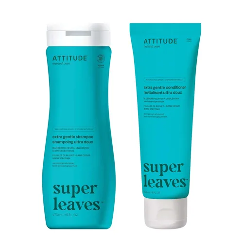 Paquete de champú y acondicionador para el cabello ATTITUDE, ingredientes a base de plantas y minerales, productos de belleza y cuidado personal