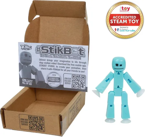 Miniatura 2 de Zing StikBot - Paquete individual, incluye 1 StikBot, figuras de acción coleccionables y accesorios, animación Stop Motion, a partir de 4 años