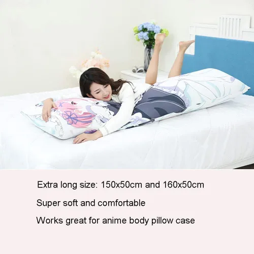 Miniatura 3 de Zituop Almohada de cuerpo completo en paquete al vacío 150x50cm, funda de almohada de cuerpo para adultos de anime, almohada larga de cuerpo