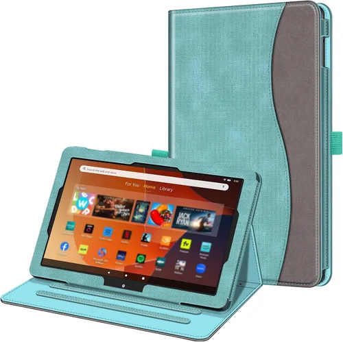 Miniatura 12 de Fintie Funda para tableta Amazon Fire HD 10 (13ª/11ª generación, versión 2023/2021) – Funda de soporte multiángulo con bolsillo de encendido y Negro