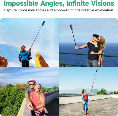 Miniatura 5 de AKASO Palo selfie invisible de 47.2"/120cm - Poste invisible de aleación de aluminio para Insta360 X5/4/3, DJI Osmo 360, GoPro Hero 13/12/11, AKASO