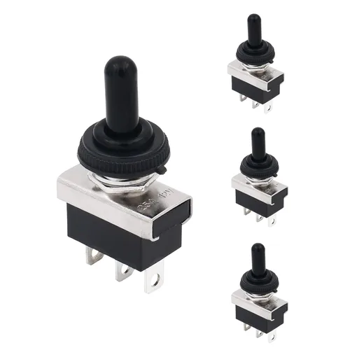 Miniatura 10 de Baomain, interruptor de conmutación SPST con apagado-encendido, 2 clavijas, 12 V 25 A con cubierta impermeable para auto