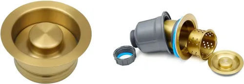 Miniatura 8 de STARSTAR Tapón de brida para fregadero de cocina, brida de eliminación de basura para ajuste orificio de drenaje estándar de fregadero de 3-1/2 Negro