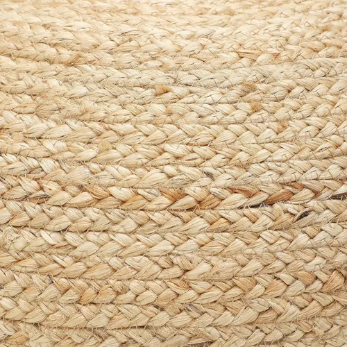 Miniatura 6 de REDEARTH Puf circular de yute, puf otomano – Puf trenzado con acento para sentarse redondo reposapiés para sala de estar, dormitorio, guardería