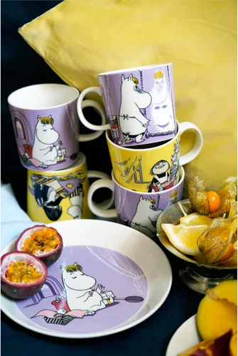 Miniatura 3 de Arabia Moomin Plate 7.48in Fillyjonk, Gris