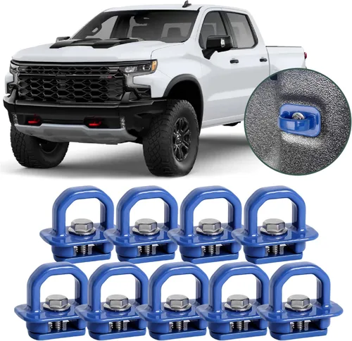 Miniatura 8 de Anclajes de amarre de aluminio para caja de camión, anclaje de pared lateral para Chevy Silverado/GMC Sierra 2007-2023, Chevy Colorado/GMC Canyon