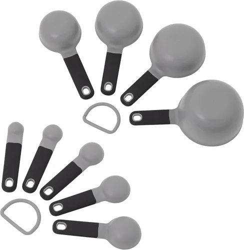 Miniatura 6 de KitchenAid Juego de tazas y cucharas medidoras universales fáciles de leer con mango de agarre suave para un máximo control, agujero para colgar