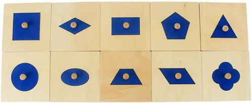 Miniatura 5 de DANNI Versión familiar Baby Shape Cognición Juguete Montessori Madera Geométrica Inserciones Set/10 Educación Infantil Preescolar Entrenamiento