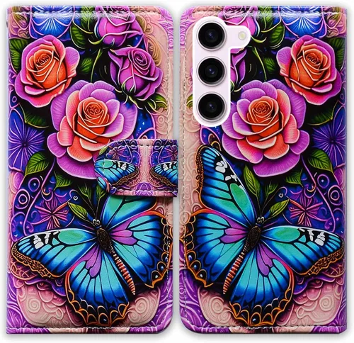 Miniatura 26 de Bcov Funda para Samsung S23, diseño de pájaro negro y verde con tapa para teléfono con ranura para tarjeta y soporte para Samsung Galaxy S23