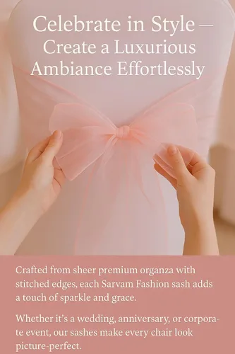 Miniatura 5 de Bandas de organza para decoración de lazos para silla, lazos para boda, recepción, eventos, decoración de banquetes, (paquete de 25, verde cazador)
