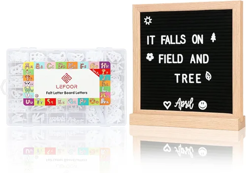 Miniatura 6 de Letras de tablero de cartas, 504 caracteres precortados (1 pulgada, blanco) con bandeja de clasificación, letras de tablero de fieltro 1 pulgada