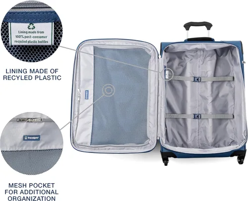 Miniatura 227 de Travelpro Maxlite 5 - Juego de 2 piezas de equipaje de mano de tela, expandibles con 4 ruedas giratorias, bolso blando para debajo del asiento, Negro
