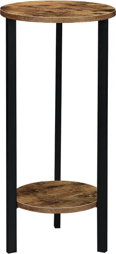 Convenience Concepts Graystone - Soporte para plantas de 2 niveles de alto de 31 pulgadas, soporte industrial para plantas, jarrones y antigüedades,