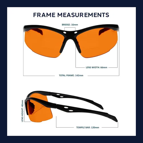 Miniatura 3 de Gafas de seguridad bifocales SB-9000 con lentes naranjas