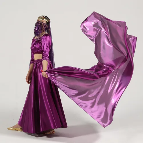 Miniatura 9 de MUNAFIE Banderas de adoración para danza, alabanza, banderas de iglesia para adoración, Banderas de Danza, color morado Púrpura