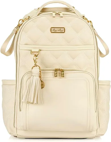 Miniatura 16 de Itzy Ritzy Mochila para pañales – Mochila para pañales Boss Plus de gran capacidad con 19 bolsillos, cambiador, clips para cochecito y correas Aspen