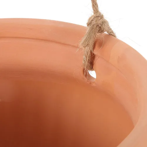 Miniatura 9 de Yardwe 1 juego de maceta colgante para plantas, elegante maceta de fresa, drenaje de cerámica, material para hierbas y decoración de jardín elegante