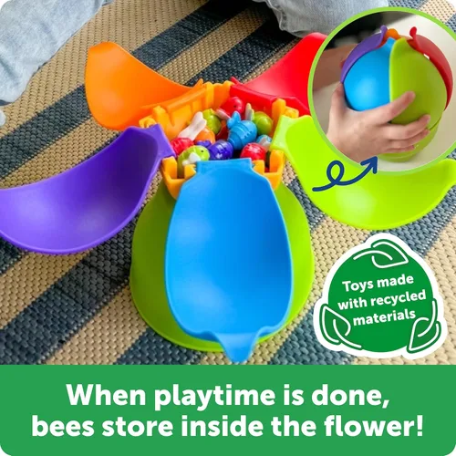 Miniatura 4 de Learning Resources Blooming Balance Bees Juego de clasificación de motor fino - Actividades de aprendizaje preescolar, juegos de motor fino