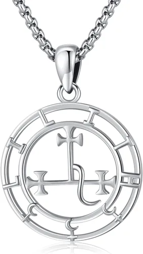 Miniatura 34 de Joyería Mágica para Mujeres y Hombres Nudo de Bruja Plata 925 Original Collar de Nudo de Bruja Tetragrammaton Hecate Collar Lilith Collar Pentagrama