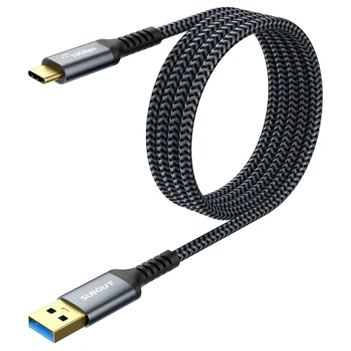 Miniatura 21 de SUNGUY Cable USB C para Android Auto de 10 Gbps, 1.5 pies 3A USB 3.1 Gen 2, carga rápida y transferencia de datos, cable USB C CarPlay, compatible