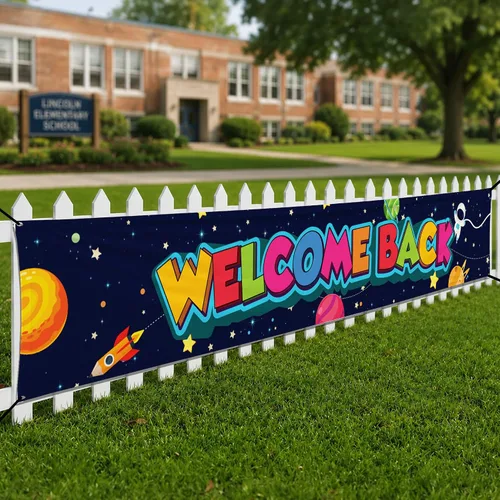 Welcome Back Banner For School - Pack of 1, 120x20 Inch | Welcome Back Decorations, Classroom Decor | First Day of School Sign | Back To School