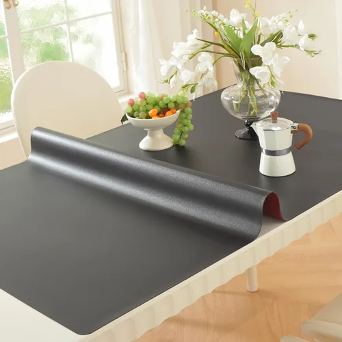 Miniatura 16 de Protector de mesa transparente de 12 x 36 pulgadas, 1.5 mm de grosor, cubierta de mesa de plástico impermeable, protector de mesa transparente