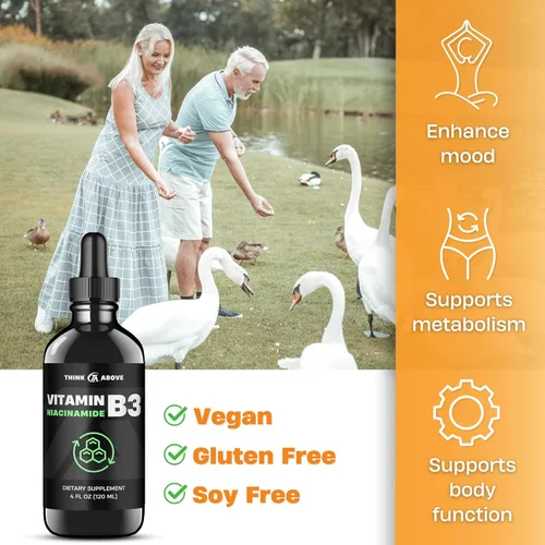 Miniatura 5 de Think Above Vitamina B3 Niacinamida Líquido – Forma de Niacina B3 – Prácticas gotas de Niacinamida de Vitamina B3 para Mujeres y Hombres – Fácil
