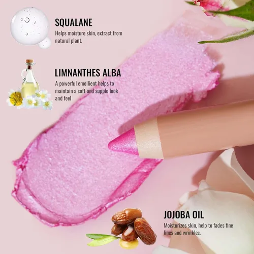 Miniatura 6 de Oulac Twist-Up Sombra de Ojos Brillante en Barra – Maquillaje de Ojos Vegano y Libre de Crueldad con Textura Cremoso y Mezclable, Resistente al 01