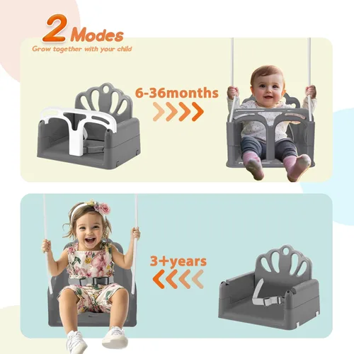 Miniatura 2 de Conjunto de columpio plegable para niños pequeños de Taleco Gear, columpio para bebé para interiores y exteriores, conjunto de columpios para niños